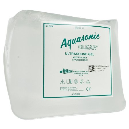 Gel Ultrasound Aquasonic Clear® Sonicpac® Transmission 5 Liter Cubitainer w/dispenser (1/EA 4/CS) by Parker Laboratories, Inc.  ID 03-50